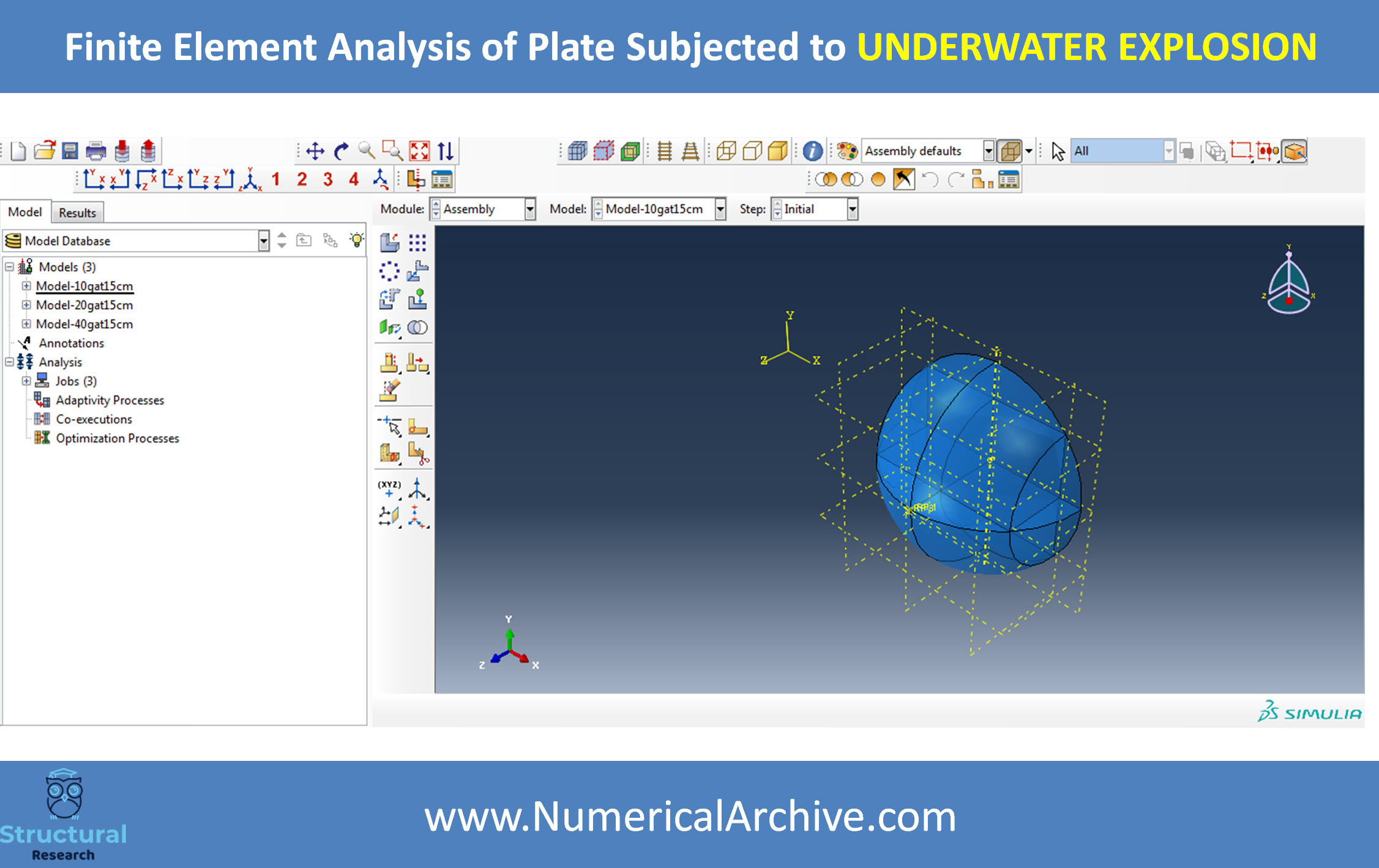 Underwater Explosion using ABAQUS