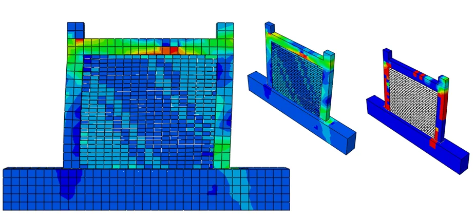 Masonry infilled reinforced concrete frame analysis