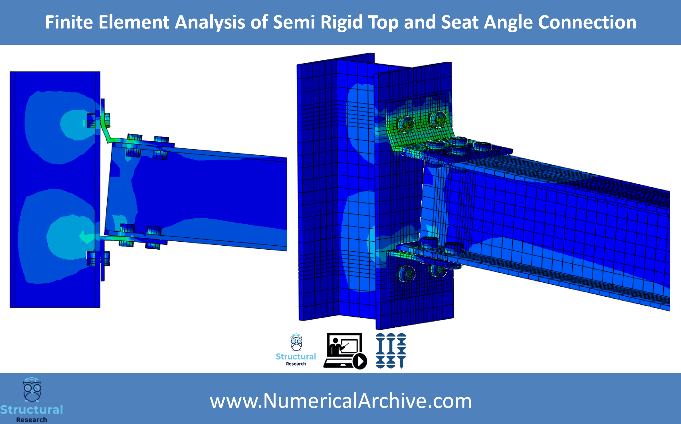 Semi-Rigid Top-and-Seat Angle Connection — Validated ABAQUS Model