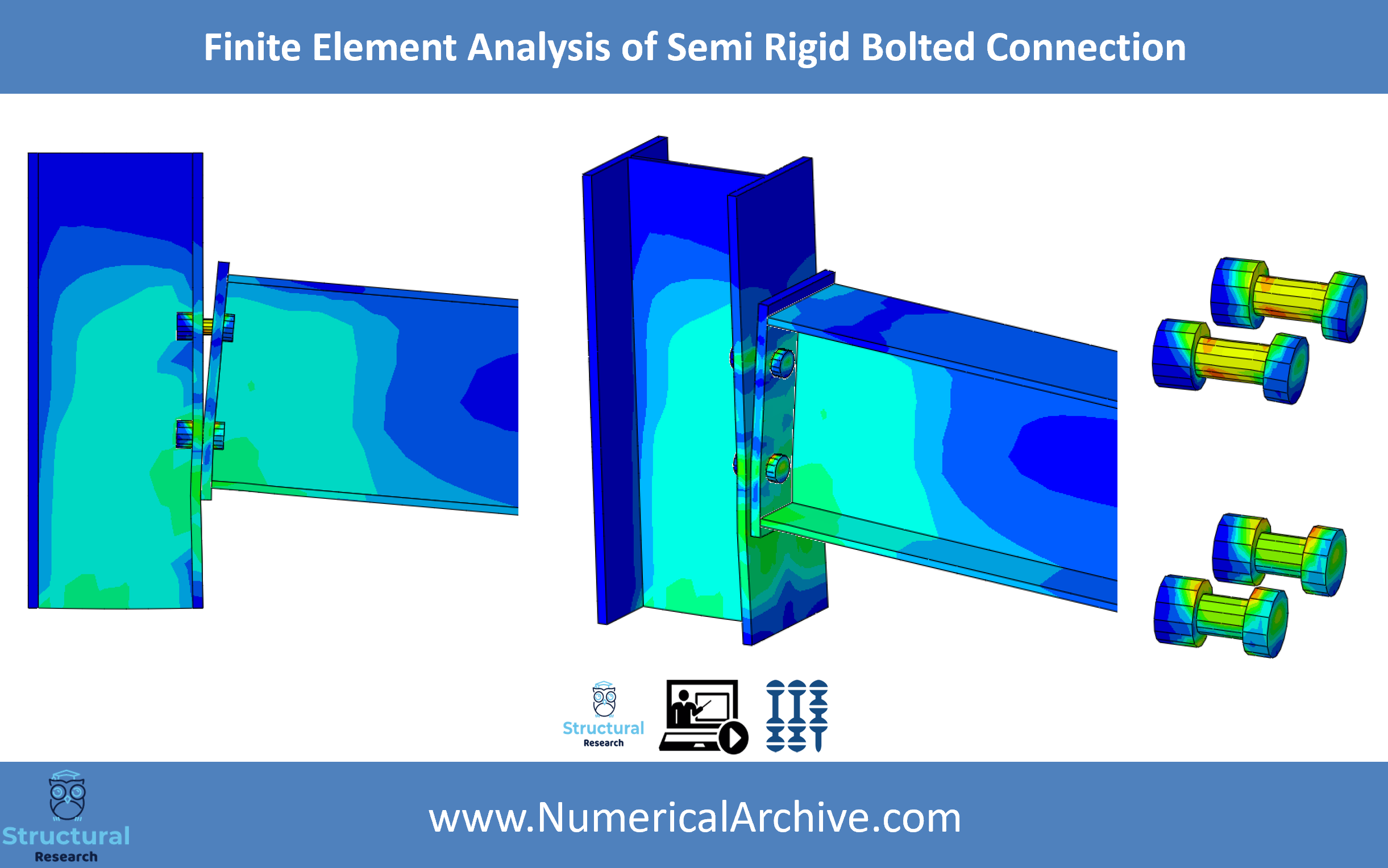 Semi-Rigid Bolted Steel Connection — Validated ABAQUS Model