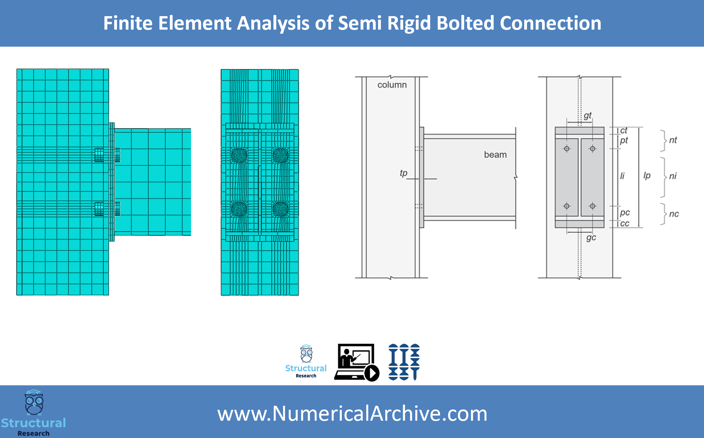 Semi-Rigid Bolted Steel Connection — Validated ABAQUS Model thumbnail 2